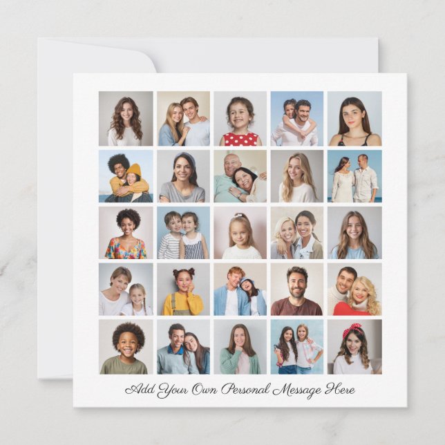 Colagem de Fotos 25 Adicione Seu Próprio Cartão De (Frente)