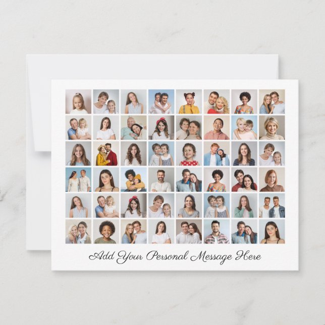 Colagem De Fotos 48 Adicione Seu Próprio Cartão De (Frente)