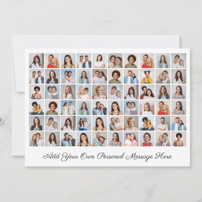 Colagem De Fotos 60 Adicione Seu Próprio Cartão De (Frente)