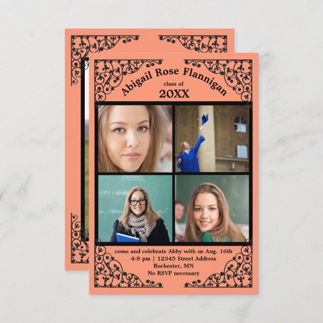 Colagem de Fotos - Anúncio de Formando 3x5 (Frente/Verso)