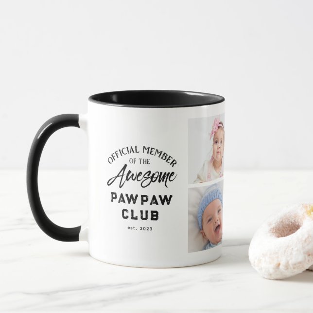 Colagem de Fotos Caneca PAWPAW Incrível (Com Donut)