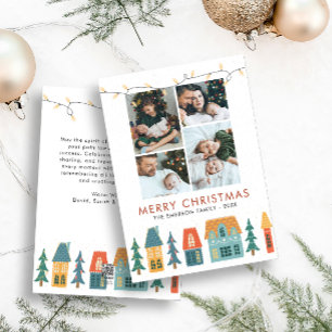 Colagem de Fotos Cartões de Natal Retrô