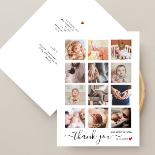 Colagem de Fotos Chic para Chá de Bebê Obrigado
