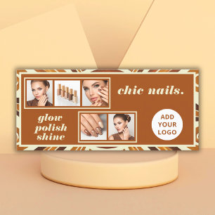 Colagem de Fotos Chic Rústica Nail Salon Gift Vouc