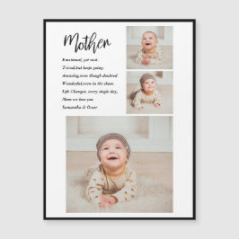 Colagem de Fotos & Citação de Melhor Mãe Presente