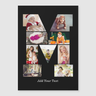 Colagem de Fotos com Letra M em Preto e Branco