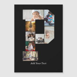 Colagem de Fotos com Letra P em Preto e Branco