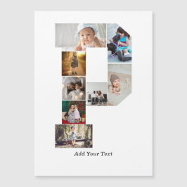 Colagem de Fotos com Letra P em Preto e Branco