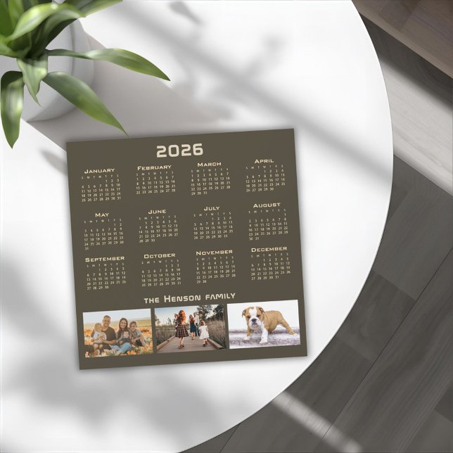 Colagem de Fotos da Família Calendário 3 2026 (Criador carregado)