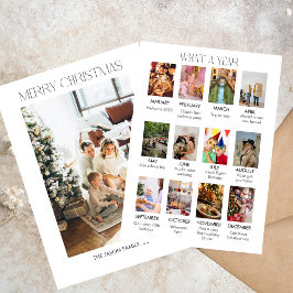 Colagem de fotos da família em cartão de Natal 'Qu