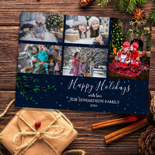 Colagem de fotos da família Feliz Natal cartão mag