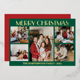 Colagem de Fotos da Família Natal Moderna Elegante