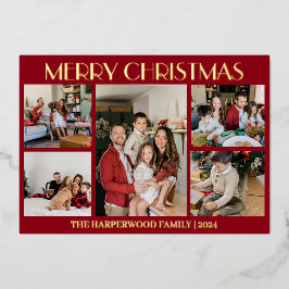 Colagem de Fotos da Família Natal Moderna Elegante