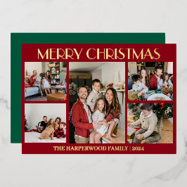 Colagem de Fotos da Família Natal Moderna Elegante