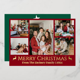 Colagem de Fotos da Família Reindeer de Natal Eleg