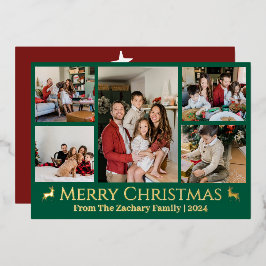 Colagem de Fotos da Família Reindeer de Natal Eleg