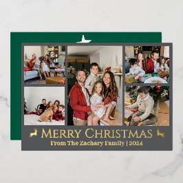 Colagem de Fotos da Família Reindeer de Natal Eleg