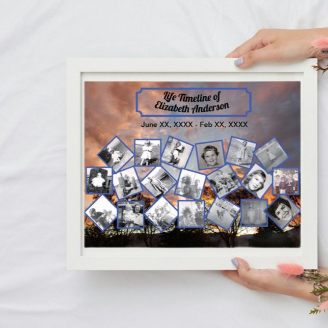 Colagem de Fotos da Linha do Tempo no Poster de Su (Criador carregado)