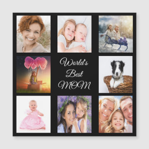 Colagem de fotos da mãe ímã preto