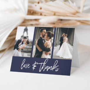 Colagem de Fotos de Amor e Agradecimento Azul Mari