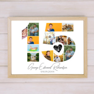 Colagem de Fotos de Aniversário de 15 Anos Poster 