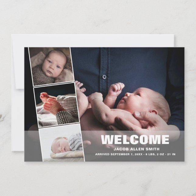 Colagem de Fotos de Anúncio de Nascimento|Quatro F (Frente)