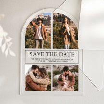 Colagem de Fotos de Arco Moderno para Save the Dat