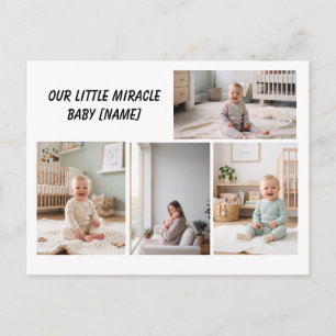 Colagem de Fotos de Bebê Cartão Postal Personaliza