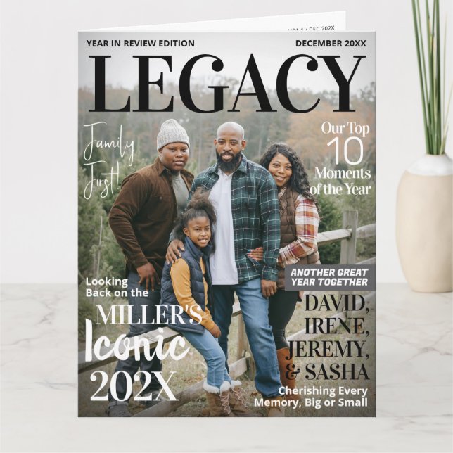 Colagem de Fotos de Cartão Saudável da Revista Rev (Frente)