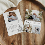 Colagem de fotos de Cartões de agradecimentos em t<br><div class="desc">Cartão com fotos francês timítico para Cartões de agradecimentos de Casamento. Personalizado com sua foto,  nomes e data. Foto de freepick</div>