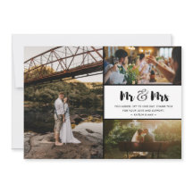 Colagem de Fotos de Casamento Agradecimento Sr e S