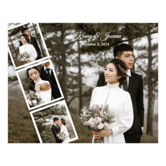 Colagem de Fotos de Casamento em Carrossel Branco
