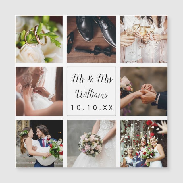 Colagem de Fotos de Casamento Personalizada (Frente)