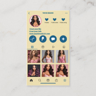 Colagem de Fotos de Código QR de Cartão de visita 