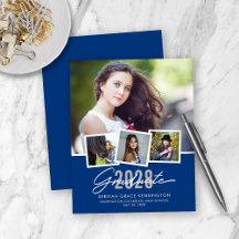 Colagem de Fotos de Graduação Azul Moderna BUDGET