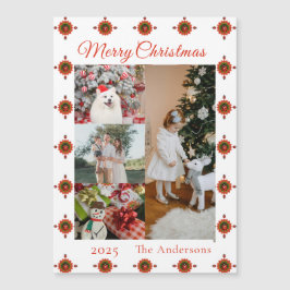 Colagem de Fotos de Natal da Joaninha Cartão Magné