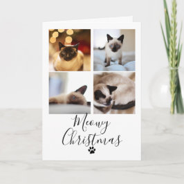 Colagem de Fotos de Natal Meowy Cartão de Natal de