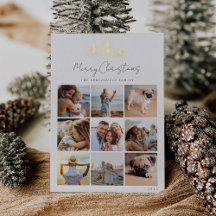 Colagem de Fotos de Pinheiros Desenhados