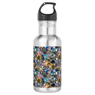 Colagem de Fotos de Suínos, Garrafa de Água