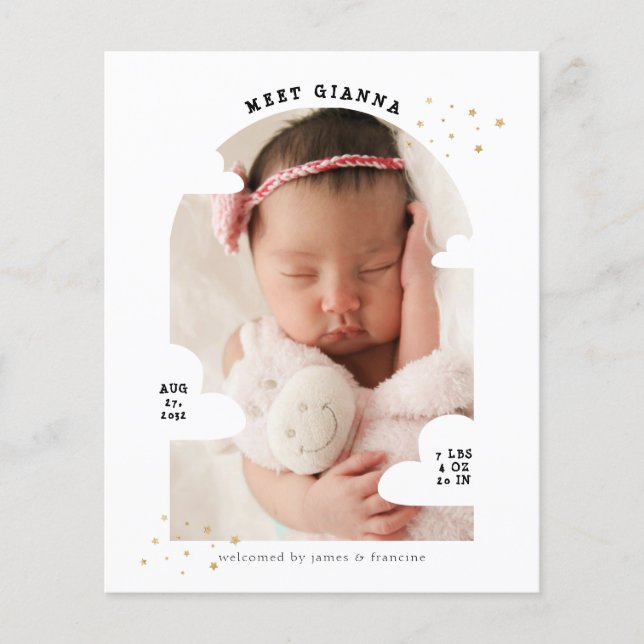 Colagem de Fotos do Arco Nuvem BUDGET Obrigado Nas (Frente)