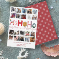 Colagem de fotos do Cartão Ho Ho de Natal 20
