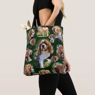 Colagem de Fotos do Cavalier Spaniel, Tote Bag