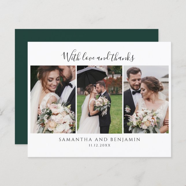 Colagem de Fotos do Dia de Casamento do Orçamento  (Frente/Verso)