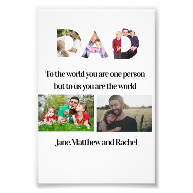 Colagem de Fotos do Dia de os pais 5 Personalizada (Frente)