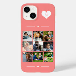 Colagem de fotos do monograma 9 elegante