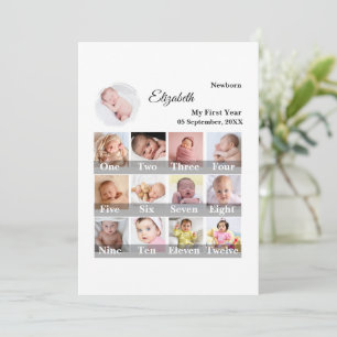 Colagem de Fotos do Primeiro Ano do Bebê  Marcos d