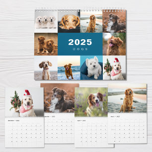 Colagem de Fotos em Cães Calendário Moderno 2025
