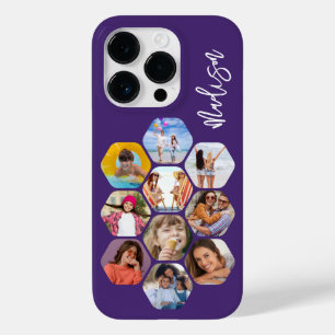 Colagem de Fotos em Hexágono Personalizado com Nom