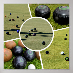 Colagem de Fotos em Lawn Bowls, Poster