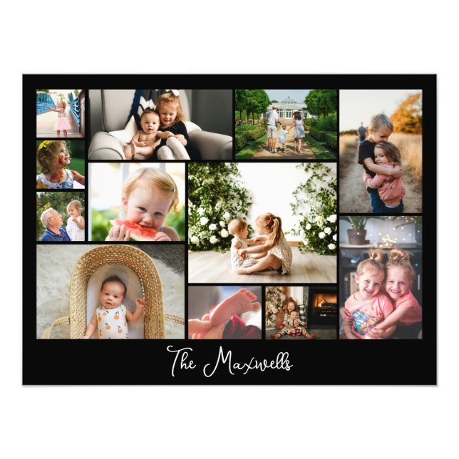 Colagem de fotos minimalista simples único 12 (Frente)